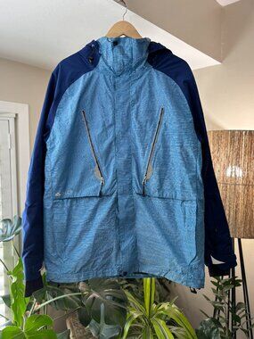 686 GLCR Thermagraph Hydra Ski Snowboard Jacket Blue 2-Tone Waterproof Large